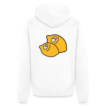 Funny Lemons - Veste à capuche bio Premium Unisexe - blanc - Dos - Thijin (182cm)