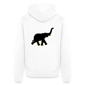 A big elephant with trunk - Unisex Premium Organic Zip Hoodie - white - Back - Thijin (182cm)
