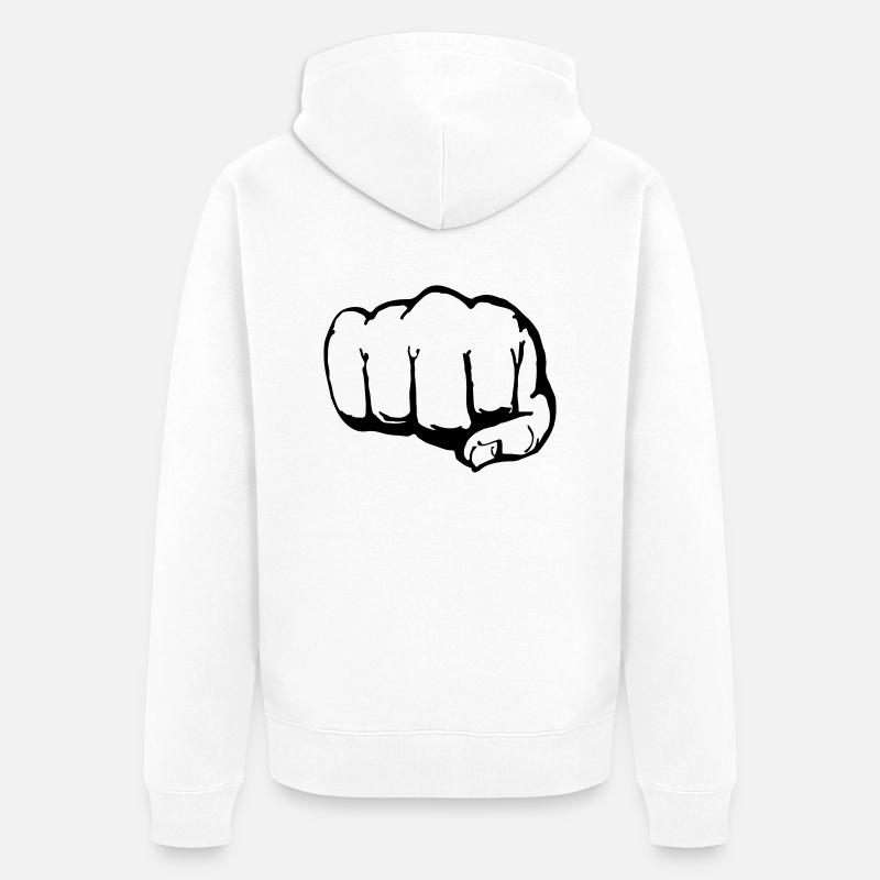 Faust (1c) - Unisex Premium Bio Zip Hoodie - Weiß