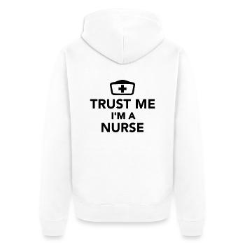 Trust me I'm a Nurse - Veste à capuche bio Premium Unisexe - blanc - Dos - Thijin (182cm)