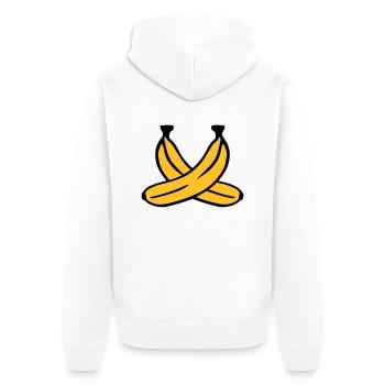 Banane - Unisex Premium Bio Zip Hoodie - Weiß - Hinten - Thijin (182cm)
