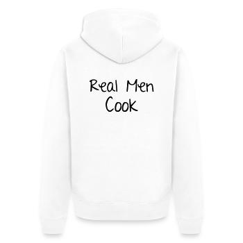 Men Cook - Unisex Premium Bio Zip Hoodie - Weiß - Hinten - Thijin (182cm)