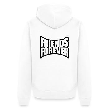 amis pour toujours aimer la partie infinity équipage de l'équipe fr - Veste à capuche bio Premium Unisexe - blanc - Dos - Thijin (182cm)