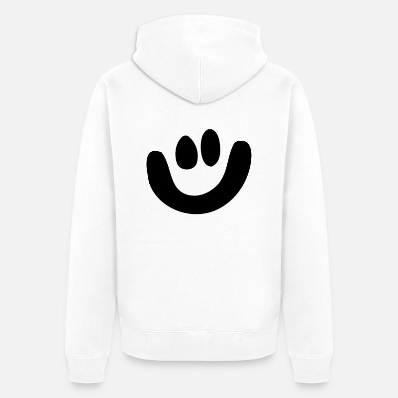 Smiley - Veste à capuche bio Premium Unisexe - blanc
