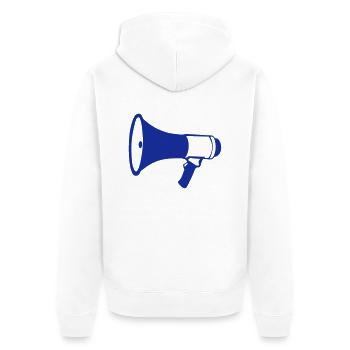 porte voix megaphone 2202 - Veste à capuche bio Premium Unisexe - blanc - Dos - Thijin (182cm)
