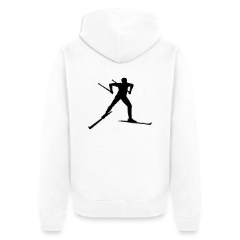 Ski de fond - Veste à capuche bio Premium Unisexe - blanc - Dos - Thijin (182cm)