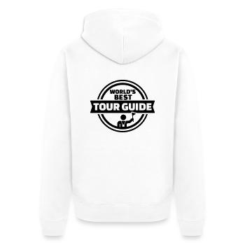 Tour guide - Veste à capuche bio Premium Unisexe - blanc - Dos - Thijin (182cm)