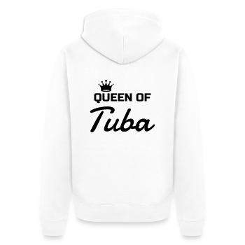 Tuba Tubiste Musique Musicien Concert - Veste à capuche bio Premium Unisexe - blanc - Dos - Thijin (182cm)
