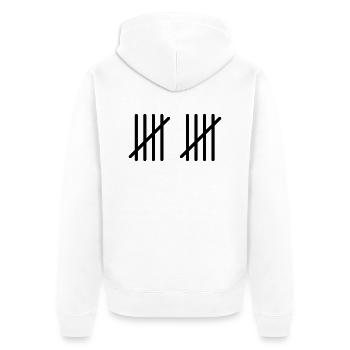 10_stripes - Veste à capuche bio Premium Unisexe - blanc - Dos - Thijin (182cm)