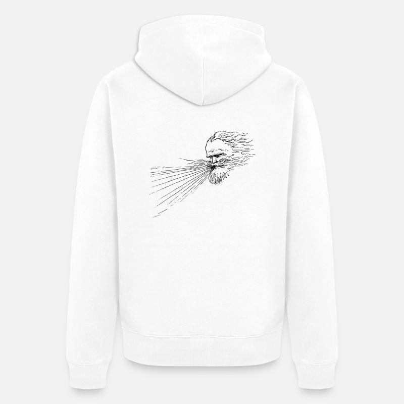 Wind - Veste à capuche bio Premium Unisexe - blanc