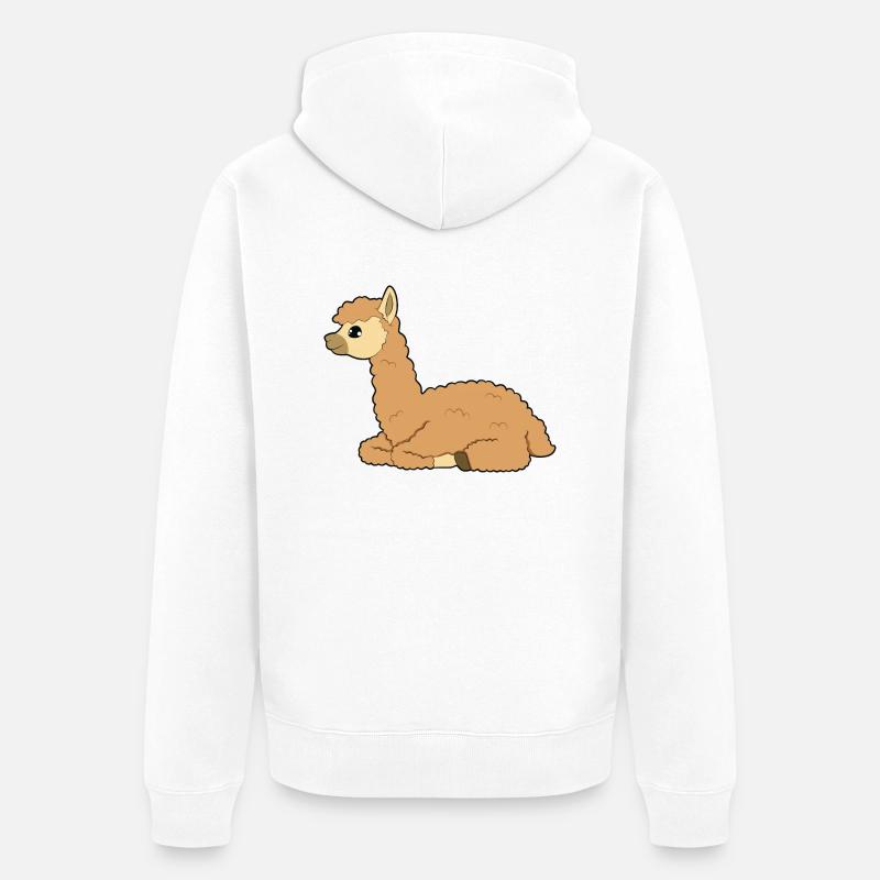 Alpagas - Veste à capuche bio Premium Unisexe - blanc