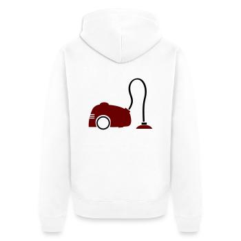 Vacuum cleaner - Unisex Premium Organic Zip Hoodie - white - Back - Thijin (182cm)
