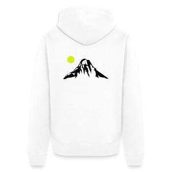 Montagnes Montagnes - Veste à capuche bio Premium Unisexe - blanc - Dos - Thijin (182cm)