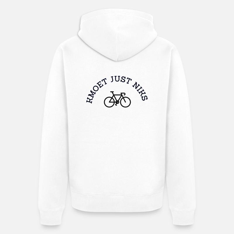 Kmoet just nothing, Dialecte anversois Chemises - Veste à capuche bio Premium Unisexe - blanc
