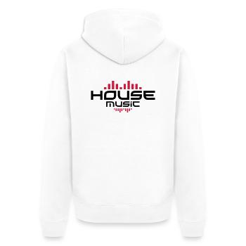 House Music - Veste à capuche bio Premium Unisexe - blanc - Dos - Thijin (182cm)