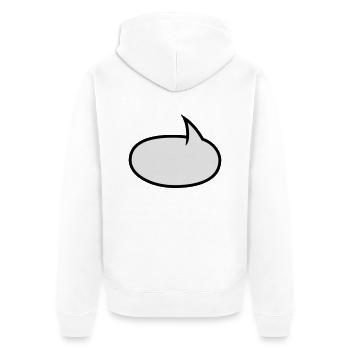 Two-tone comic bubble - Unisex Premium Organic Zip Hoodie - white - Back - Thijin (182cm)