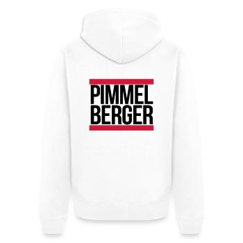 PIMMELBERGER - Unisex Premium Bio Zip Hoodie - Weiß - Hinten - Thijin (182cm)