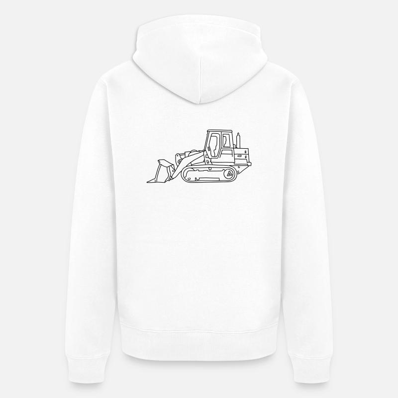 Bulldozer - Veste à capuche bio Premium Unisexe - blanc