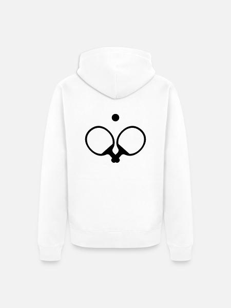 Raquette - Veste à capuche bio Premium Unisexe - blanc