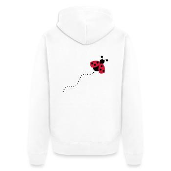 2541614 12868760 Marienkaefer - Unisex Premium Bio Zip Hoodie - Weiß - Hinten - Thijin (182cm)
