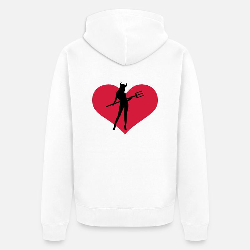 she_devil - Veste à capuche bio Premium Unisexe - blanc