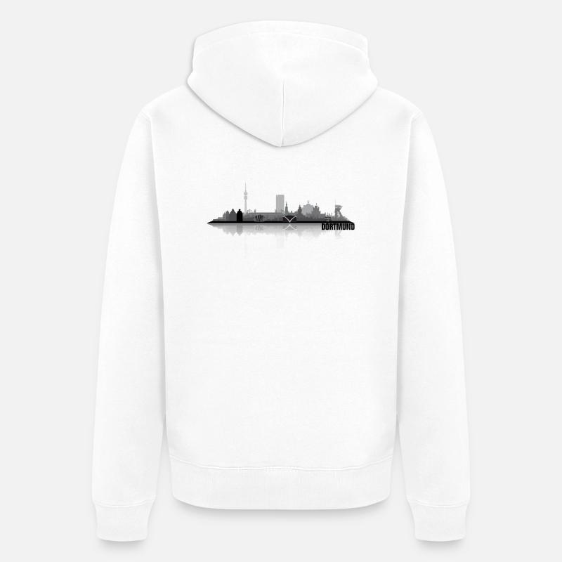 Dortmund 01 - Veste à capuche bio Premium Unisexe - blanc