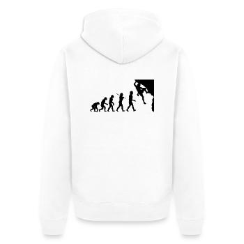 Rock Climbing Evolution - Veste à capuche bio Premium Unisexe - blanc - Dos - Thijin (182cm)