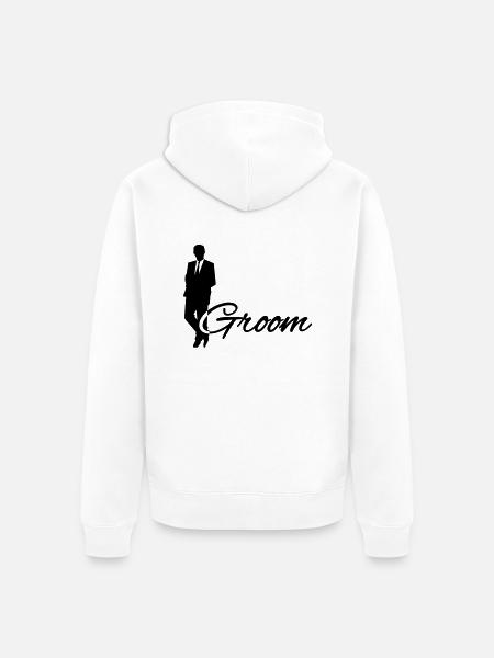 Groom - Unisex Premium Bio Zip Hoodie - Weiß
