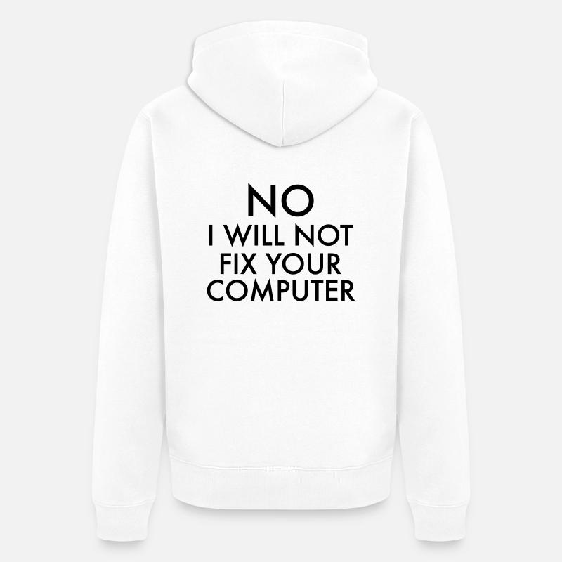 Computer Geek - Veste à capuche bio Premium Unisexe - blanc