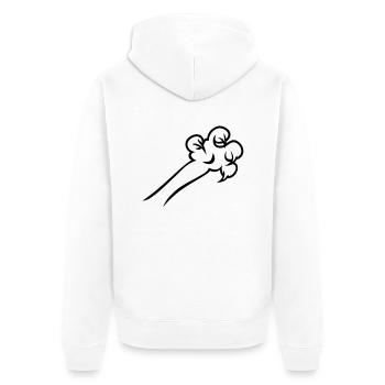 griffes / griffes (1c) - Veste à capuche bio Premium Unisexe - blanc - Dos - Thijin (182cm)