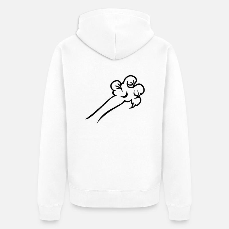 griffes / griffes (1c) - Veste à capuche bio Premium Unisexe - blanc