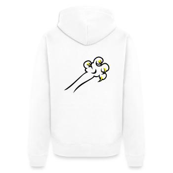 griffes / griffes (2c) - Veste à capuche bio Premium Unisexe - blanc - Dos - Thijin (182cm)