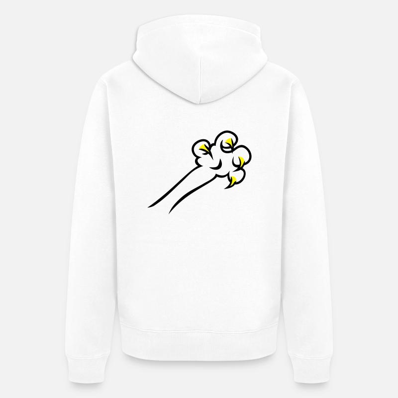 griffes / griffes (2c) - Veste à capuche bio Premium Unisexe - blanc