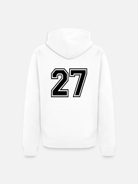 27 - Unisex Premium Bio Zip Hoodie - Weiß