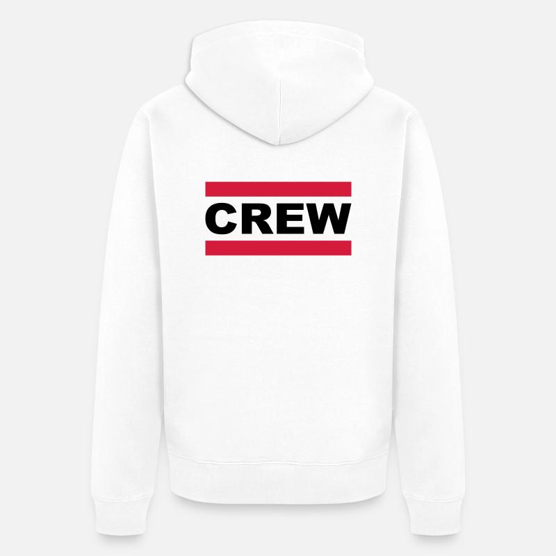crew - Veste à capuche bio Premium Unisexe - blanc