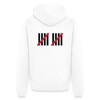 10 Anniversaire - Veste à capuche bio Premium Unisexe - blanc - Dos - Thijin (182cm)