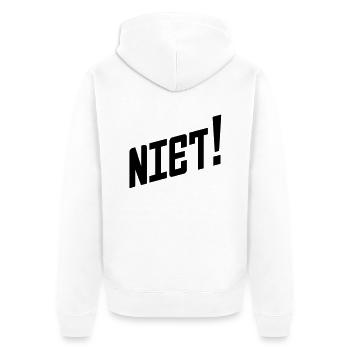 Say it in Russian: Niet! - Unisex Premium Organic Zip Hoodie - white - Back - Thijin (182cm)