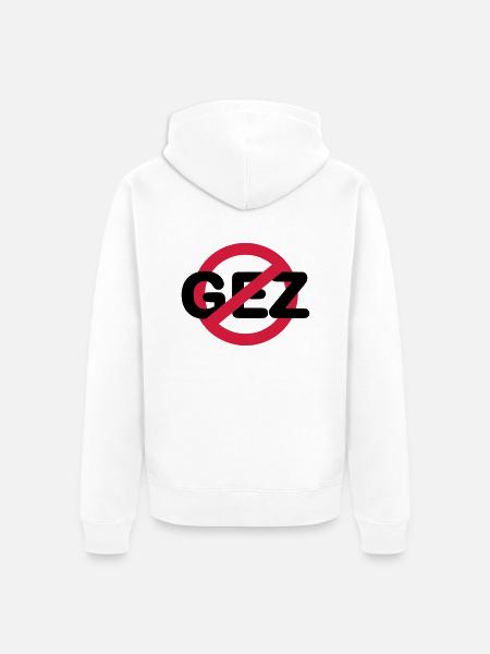 Anti GEZ - Unisex Premium Bio Zip Hoodie - Weiß