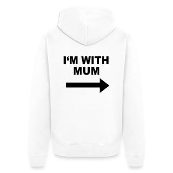 Baby - Unisex Premium Organic Zip Hoodie - white - Back - Thijin (182cm)