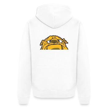 Eine englische Bulldogge - Unisex Premium Bio Zip Hoodie - Weiß - Hinten - Thijin (182cm)