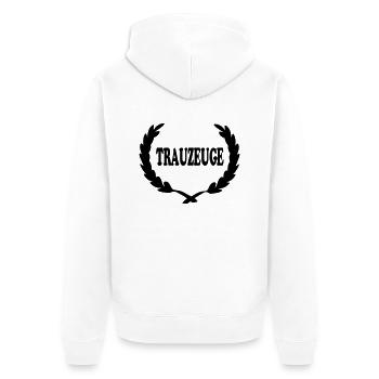trauzeuge2 - Unisex Premium Organic Zip Hoodie - white - Back - Thijin (182cm)