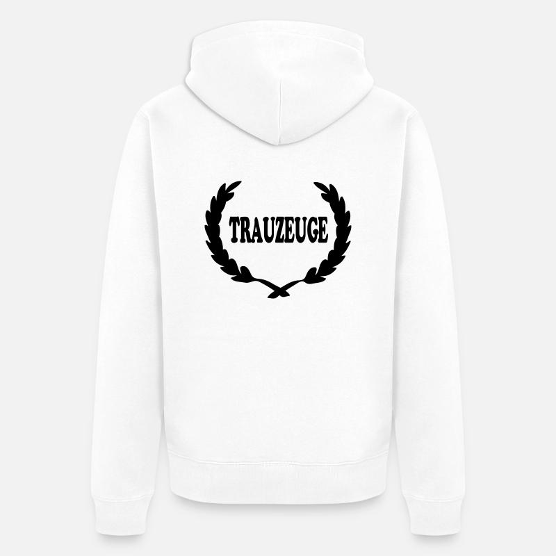 trauzeuge2 - Veste à capuche bio Premium Unisexe - blanc