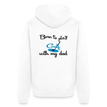 golf - Unisex Premium Organic Zip Hoodie - white - Back - Thijin (182cm)