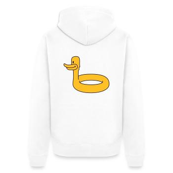 Duck Swimming Ring - Veste à capuche bio Premium Unisexe - blanc - Dos - Thijin (182cm)