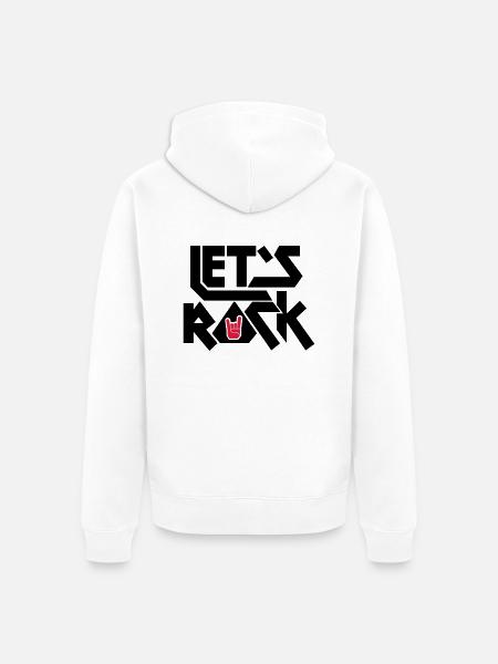 Let's Rock - Unisex Premium Bio Zip Hoodie - Weiß