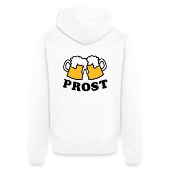 Bière - Veste à capuche bio Premium Unisexe - blanc - Dos - Thijin (182cm)