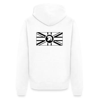 early_reggae_negative - Unisex Premium Bio Zip Hoodie - Weiß - Hinten - Thijin (182cm)