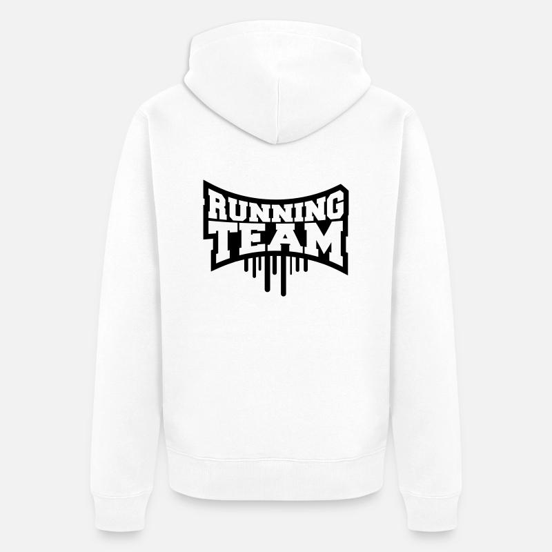 Cool Running Team Graffiti - Unisex Premium Bio Zip Hoodie - Weiß
