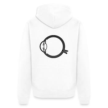 Auge Anatomie_g1a - Unisex Premium Bio Zip Hoodie - Weiß - Hinten - Thijin (182cm)