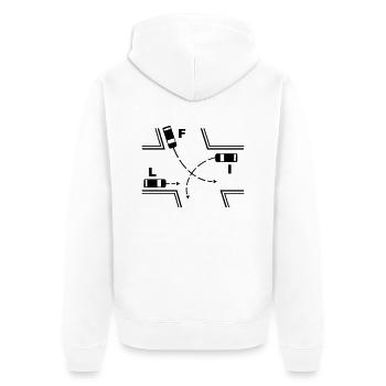 carrefours_1_se1 - Veste à capuche bio Premium Unisexe - blanc - Dos - Thijin (182cm)